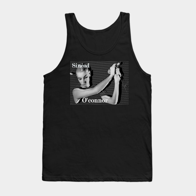 Sinead O' Connor Black White Tank Top by Twrinkle